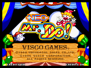 Neo Mr. Do! final title screen